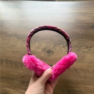 Pink Fuzzy Kids Earmuffs